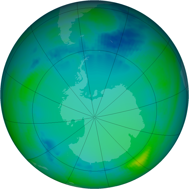 Ozone Map 2000-07-13